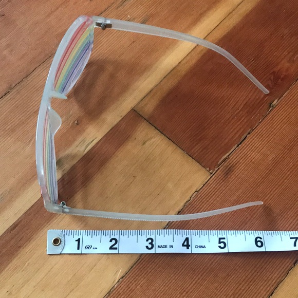 ❌SOLD❌ 80’s Style 🌈 Rainbow Glasses Plastic Frames - Picture 4 of 6